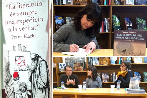 20170127-Llibreria_La_Tralla-Presentacio_Vic-Els_llops_ja_no_viuen_als_boscos-Teresa_Saborit-Jordi_Vilarroda_El9nou-Pages_Editors