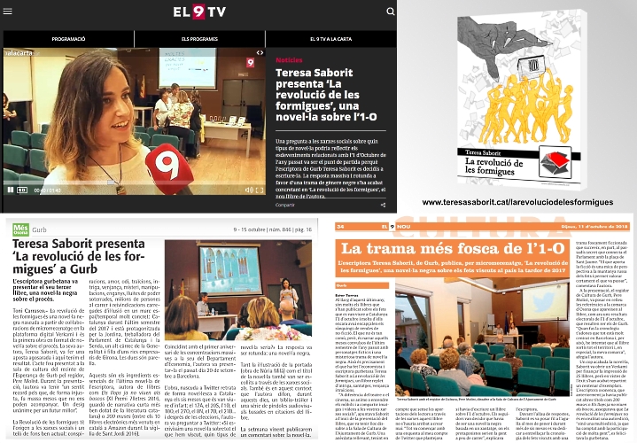 20181011-La_revolucio_de_les_formigues-Novel-la_negra-Gurb-El9nou-El9TV-Revista_Mes_Osona