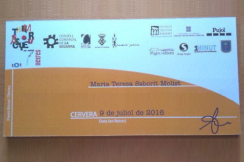 20160710-Premi_7_lletres-Teresa_Saborit-Consell_Comarcal_Segarra-Cultura_Paeria_Cervera-Manuel_Pedrolo